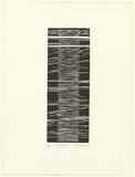 Artist: b'Wilson, Margaret.' | Title: b'Abeam' | Date: 1990 | Technique: b'woodcut, printed in black ink, from one plywood block'