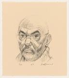 Title: Self portrait. | Date: 2006 | Technique: lithograph, printed in black ink, from one stone