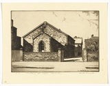 Artist: PLATT, Austin | Title: Pultney St School, Adelaide | Date: 1937 | Technique: etching, printed in black ink, from one plate