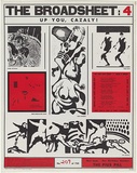 Artist: Counihan, Noel. | Title: The Broadsheet: 4 Up you, Cazaly!. | Date: 1968 | Technique: relief-etching