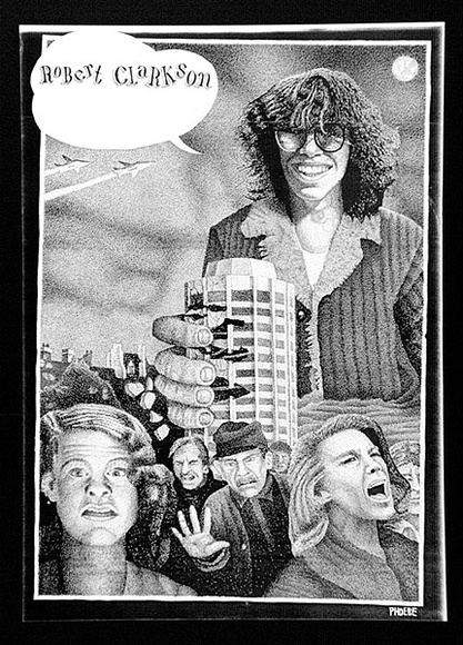 Artist: b'Febey, Rodney.' | Title: b'Robert Clarkson.' | Date: 1982 | Technique: b'photocopy, printed in black ink, from hand drawn artwork' Artist: b'Febey, Rodney.' | Title: b'Robert Clarkson.' | Date: 1982 | Technique: b'photocopy, printed in black ink, from hand drawn artwork'