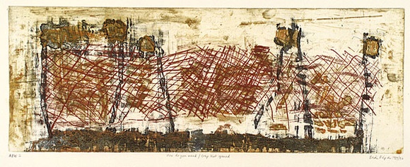 Artist: Pieper, Brian. | Title: How do you mend/ Gap that opened | Date: 1989-1990 | Technique: etching, printed in five colours, from five plates | Copyright: © Brian Pieper