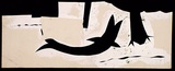 Artist: Blackman, Charles. | Title: Stencil for not titled (Jumping fish). | Date: c.1952 | Technique: hand cut paper stencil
