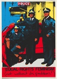 Artist: b'Robertson, Toni.' | Title: b'Postcard: Equal rights feminism (not without its problems)' | Technique: b'screenprint, printed in colour, from multiple stencils' | Copyright: b'\xc2\xa9 Toni Robertson'