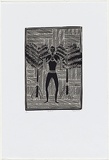 Artist: Marika, Banduk. | Title: Djankawu | Date: 2000 | Technique: linocut, printed in black ink, from one block, screenprint, printed in grey ink, from one stencil | Copyright: © Banduk Marika. Licensed by VISCOPY, Australia