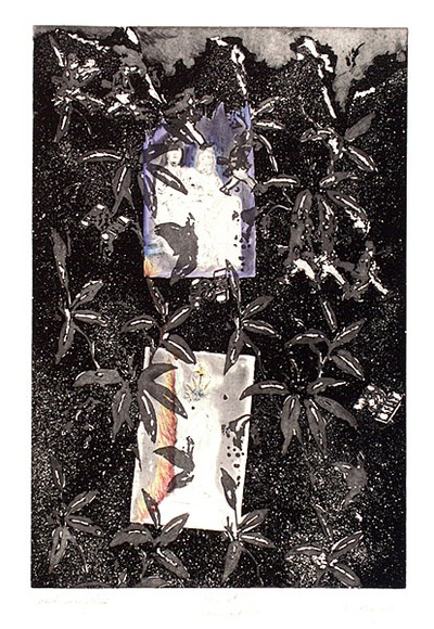 Artist: b'COLEING, Tony' | Title: b'Mere et fille Mommy and kid.' | Date: 1984 | Technique: b'etching and aquatint, printed in black ink, from one zinc plate; hand-coloured' Artist: b'COLEING, Tony' | Title: b'Mere et fille Mommy and kid.' | Date: 1984 | Technique: b'etching and aquatint, printed in black ink, from one zinc plate; hand-coloured'