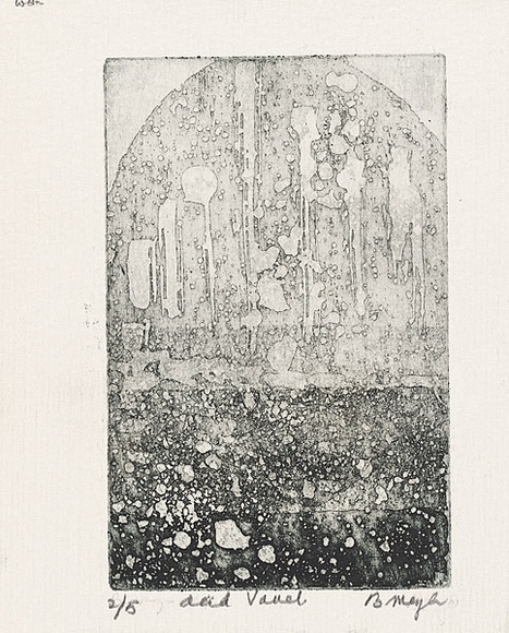 Artist: MEYER, Bill | Title: Acid vault | Date: 1969 | Technique: etching and aquatint, printed in black ink, from one plate | Copyright: © Bill Meyer