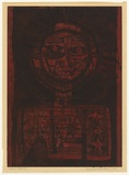 Artist: b'HANRAHAN, Barbara' | Title: b'Sun and stars' | Date: 1964 | Technique: b'etching, aquatint, printed in colour from one  plate'