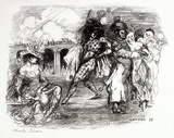 Artist: Conder, Charles. | Title: L'alcade dans l'embarras. | Date: 1899 | Technique: transfer-lithograph, printed in black ink, from one stone