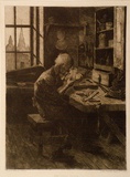 Artist: Hopkins, Livingston. | Title: The fiddle doctor | Date: 1888 | Technique: etching, printed in brown ink, from one plate