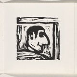 Title: I am [page 7] | Date: 2000 | Technique: linocut, printed in black ink, from one block
