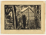 Artist: Waller, Lorna. | Title: 9 Crown Road, Ivanhoe. | Technique: linocut, printed in black ink, from one block