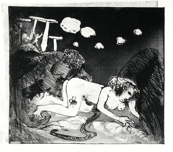 Artist: b'BOYD, Arthur' | Title: b'Lysistrata they are all deserting..' | Date: (1970) | Technique: b'etching and aquatint, printed in black ink, from one plate' | Copyright: b'Reproduced with permission of Bundanon Trust' Artist: b'BOYD, Arthur' | Title: b'Lysistrata they are all deserting..' | Date: (1970) | Technique: b'etching and aquatint, printed in black ink, from one plate' | Copyright: b'Reproduced with permission of Bundanon Trust'