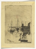 Artist: MacNally, M.J. | Title: A bit of the pier, St. Kilda. | Date: 1899 | Technique: etching, printed in black ink, from one plate