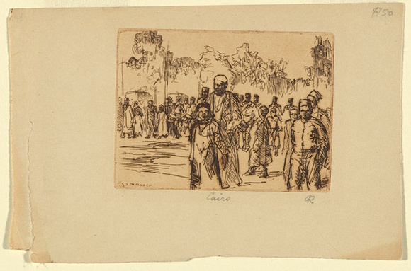 Artist: b'Roach, G.T.M.' | Title: b'Cairo' | Date: c.1920 | Technique: b'etching, printed in brown ink with plate-tone, from one plate' Artist: b'Roach, G.T.M.' | Title: b'Cairo' | Date: c.1920 | Technique: b'etching, printed in brown ink with plate-tone, from one plate'