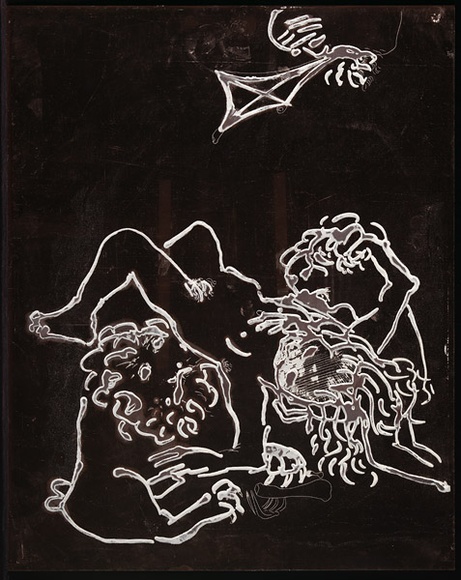 Artist: b'BOYD, Arthur' | Title: bPlate 127: Jonah page 82. Jonah's second Ninevah sermon. | Date: 1972-73 | Technique: b'etched plate' | Copyright: b'This work appears on screen courtesy of Bundanon Trust' Artist: b'BOYD, Arthur' | Title: bPlate 127: Jonah page 82. Jonah's second Ninevah sermon. | Date: 1972-73 | Technique: b'etched plate' | Copyright: b'This work appears on screen courtesy of Bundanon Trust'