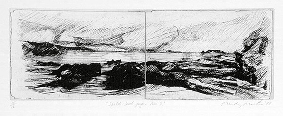 Artist: b'Martin, Mandy.' | Title: b'Sketchbook pages number 3' | Date: 1988 | Technique: b'softground etching, printed in black ink, from one plate' | Copyright: b'\xc2\xa9 Mandy Martin. Licensed by VISCOPY, Australia' Artist: b'Martin, Mandy.' | Title: b'Sketchbook pages number 3' | Date: 1988 | Technique: b'softground etching, printed in black ink, from one plate' | Copyright: b'\xc2\xa9 Mandy Martin. Licensed by VISCOPY, Australia'