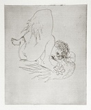 Artist: BOYD, Arthur | Title: Icarus falling. | Date: 1971 | Technique: etching, printed in black ink, from one plate | Copyright: Reproduced with permission of Bundanon Trust