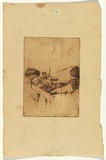 Artist: b'Lindsay, Daryl.' | Title: b'(House on a river)' | Date: c.1922 | Technique: b'etching, printed in black ink, from one plate'