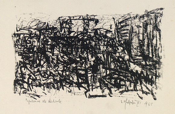 Artist: b'Halpern, Stacha.' | Title: b'not titled [Paris scene]' | Date: 1965, November | Technique: b'lithograph, printed in black ink, from one stone [or plate]'