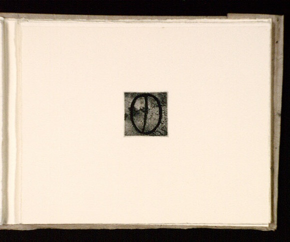 Artist: b'Mann, Gillian.' | Title: b'(Divided oval shape).' | Date: 1981 | Technique: b'etching, printed in black ink, from one plate' Artist: b'Mann, Gillian.' | Title: b'(Divided oval shape).' | Date: 1981 | Technique: b'etching, printed in black ink, from one plate'