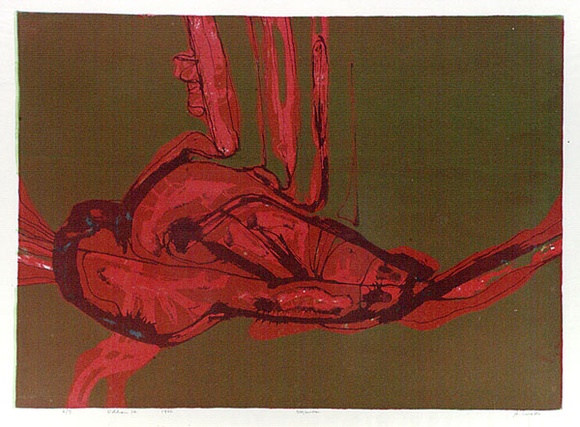 Artist: b'WICKS, Arthur' | Title: b'Organism' | Date: 1966 | Technique: b'screenprint, printed in colour, from multiple stencils' Artist: b'WICKS, Arthur' | Title: b'Organism' | Date: 1966 | Technique: b'screenprint, printed in colour, from multiple stencils'