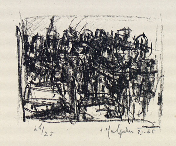 Artist: b'Halpern, Stacha.' | Title: b'not titled [Paris scene]' | Date: 1965, November | Technique: b'lithograph, printed in black ink, from one stone [or plate]'