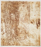 Artist: PARR, Mike | Title: Alphabet/Haemorrhage. | Date: 1992-93 | Technique: etching, printed in red ochre ink, from one plate