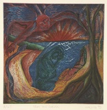 Artist: Harding, Richard. | Title: From the garden | Date: 1993 | Technique: etching, printed in colour, from multiple plates