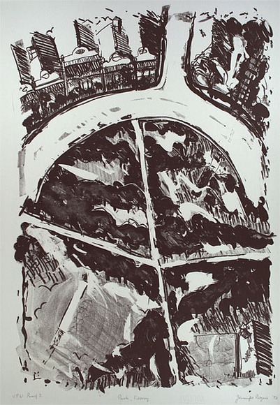 Artist: b'ROGERS, Jennifer' | Title: b'Park, Fitzroy' | Date: 1982 | Technique: b'lithograph, printed in black ink, from one stone' Artist: b'ROGERS, Jennifer' | Title: b'Park, Fitzroy' | Date: 1982 | Technique: b'lithograph, printed in black ink, from one stone'