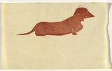 Artist: Bell, George.. | Title: (Dachshund). | Technique: linocut, printed in black ink, from one block