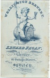 Artist: b'Moffitt, William.' | Title: b'Advertisement: Wellington Brewery, Edward Fagan, Brewer.' | Date: 1834 | Technique: b'engraving, printed in blue ink, from one copper plate'