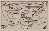 Artist: Furlonger, Joe. | Title: View from the pits | Date: 1992, May-July | Technique: etching and drypoint, printed in black ink, from one plate