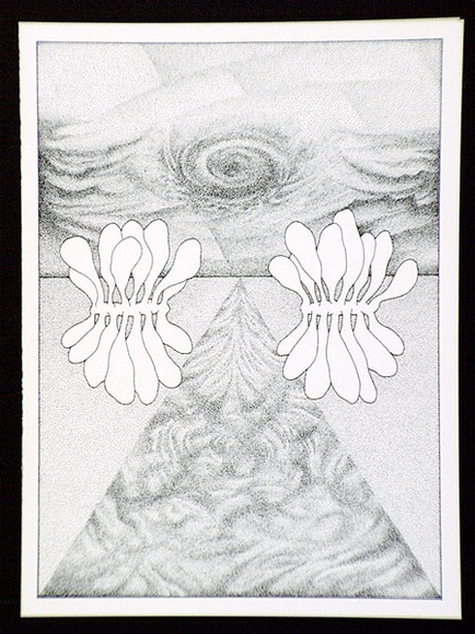 Artist: b'Jenkins, Bruce.' | Title: bGreeting card: Presence 'Big Leap Graphics': greeting card and envelope. | Date: 1981 | Technique: b'offset-lithograph, printed in black ink'