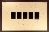 Artist: Miller, Max. | Title: Black rectangles | Date: 1975 | Technique: etching, printed in black ink, from one plate