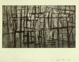 Artist: Allen, Joyce. | Title: Barrier. | Date: 1964 | Technique: etching, aquatint printed with plate-tone, from one  plate