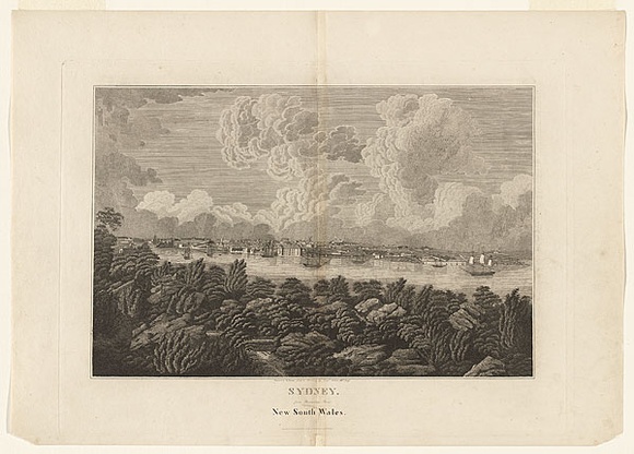 Artist: b'Wallis, James.' | Title: b'Sydney from Bennelongs Point. New South Wales.' | Date: 1817-1819 | Technique: b'engraving, printed in black ink, from one copper plate' Artist: b'Wallis, James.' | Title: b'Sydney from Bennelongs Point. New South Wales.' | Date: 1817-1819 | Technique: b'engraving, printed in black ink, from one copper plate'