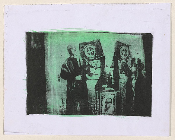 Artist: b'SIBLEY, Dan' | Title: bYou know it's bad (green). | Date: 2001 | Technique: b'lithograph, printed in black ink, from one stone; colour-reduction in green ink' Artist: b'SIBLEY, Dan' | Title: bYou know it's bad (green). | Date: 2001 | Technique: b'lithograph, printed in black ink, from one stone; colour-reduction in green ink'