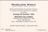 Title: Madeleine Winch: Paintings and prints. 1994