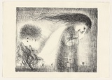 Artist: BOYD, Arthur | Title: St Francis when young turning aside. | Date: (1965) | Technique: lithograph, printed in black ink, from one plate | Copyright: This work appears on screen courtesy of Bundanon Trust