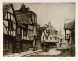 Artist: b'Long, Sydney.' | Title: b'Friar Street, Worcester' | Date: 1919 | Technique: b'aquatint and line-etching, printed in warm black ink with plate-tone, from one copper plate' | Copyright: b'Reproduced with the kind permission of the Ophthalmic Research Institute of Australia'