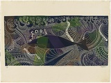 Title: Dungal au biber-r [The power of the dugong] | Date: 2001 | Technique: linocut, printed in colour from one block