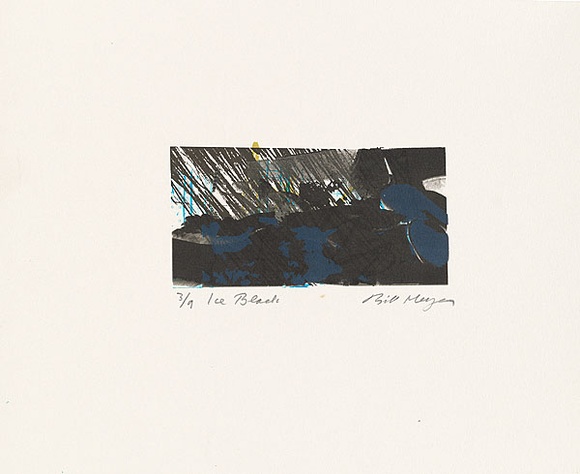 Artist: b'MEYER, Bill' | Title: b'Ice black' | Date: 1987 | Technique: b'screenprint, printed in colour from four stencils' | Copyright: b'\xc2\xa9 Bill Meyer' Artist: b'MEYER, Bill' | Title: b'Ice black' | Date: 1987 | Technique: b'screenprint, printed in colour from four stencils' | Copyright: b'\xc2\xa9 Bill Meyer'
