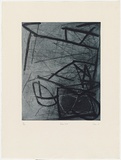 Artist: Cress, Fred. | Title: Blues Point. | Date: 1977 | Technique: sugarlift-aquatint, printed in blue ink, from one plate
