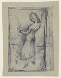 Artist: WILLIAMS, Fred | Title: Joyce Eames | Date: c.1950 | Technique: dyeline | Copyright: © Fred Williams Estate