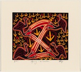 Artist: Davis-King, Graham. | Title: Ngurruy - Kurikutakam. | Date: 2007 | Technique: linocut, printed in colour, from three blocks