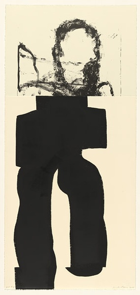 Artist: b'PARR, Mike' | Title: b'not titled.' | Date: 2001 | Technique: b'lithograph, printed in black ink, from one stone; woodcut, printed in black ink, from one block' Artist: b'PARR, Mike' | Title: b'not titled.' | Date: 2001 | Technique: b'lithograph, printed in black ink, from one stone; woodcut, printed in black ink, from one block'