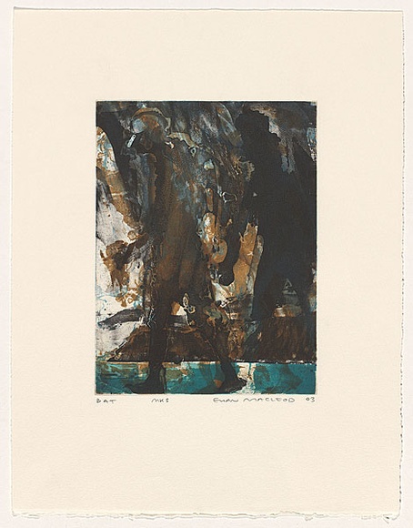 Artist: b'Macleod, Euan.' | Title: b'MK5' | Date: 2003 | Technique: b'etching, sugar-lift, aquatint and open-bite, printed in colour, from four plates' Artist: b'Macleod, Euan.' | Title: b'MK5' | Date: 2003 | Technique: b'etching, sugar-lift, aquatint and open-bite, printed in colour, from four plates'
