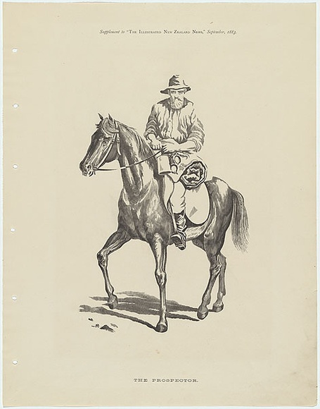 Artist: b'Calvert, Samuel.' | Title: b'The prospector.' | Date: 1883 | Technique: b'wood-engraving, printed in black ink, from one block' Artist: b'Calvert, Samuel.' | Title: b'The prospector.' | Date: 1883 | Technique: b'wood-engraving, printed in black ink, from one block'
