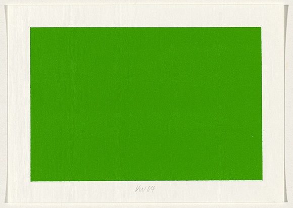 Artist: Wiebke, Karl. | Title: not titled [fluro green] | Date: 2004 | Technique: screenprint, printed in acrylic paint, from one stencil
